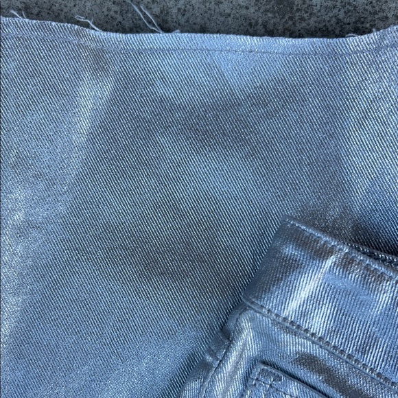 Art Class Girls Baggy High Rise Shiny Silver Straight Leg  Jeans::NWT:; - Picture 5 of 8